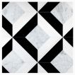 pART Deco Modique Solid Frame + Square Module G | Italian Carrara Light Select - Bianco Dolomiti Select - Nero Marquina Select - Honed | pART Deco Series