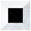 The pART Deco Modique Solid Frame and Square tile module H in honed Nero Marquina