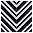 A layout of the pART Deco Modique Obsidian mosaic in the Chevron pattern layout