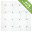 The Bold Basketweave in polished Thassos and Italian Carrara marble. 