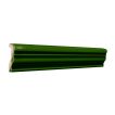 Three quarter view of the Truetones ceramic chair rail in Lauren Green crackle.
