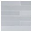 The Truetones ceramic 2" x 16" field tile in Greyity gloss.