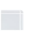 The Truetones Ceramic quarter round corner piece in Hint of Grey Gloss.