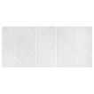 A bigger field of the Cezanne Ceramics Chevron 2" x 8" mosaic in Bluey Gray with a gloss finish.