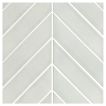 Chevron 2" x 8" Mosaic | Midtown Gray - Gloss | Cezanne Ceramics Collection