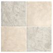 Chateau Lyon 8" x 8" checkerboard in Barley Beige and Tunisian Grey limestone with a Historique finish.