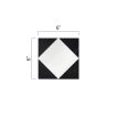 Asquare - Staggered | Bianco Dolomiti Select - Nero Marquina Select - Honed | Pietra Visivo Collection
