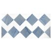 Asquare - Staggered | Thassos Select - Azul Macaubas Select - Honed & Polished | Pietra Visivo Collection