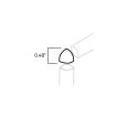Truetones® Quarter Round Corner Piece 1/2" X 1/2" | Greyity - Gloss | Truetones® Fine Ceramics