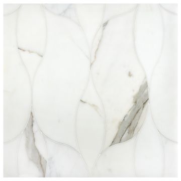 A 24" x 24" field of Acurve Grand Rise module, using all Calacatta Gold honed marble components. A 24" x 24" field of Acurve Grand Rise module, using all Calacatta Gold honed marble components.