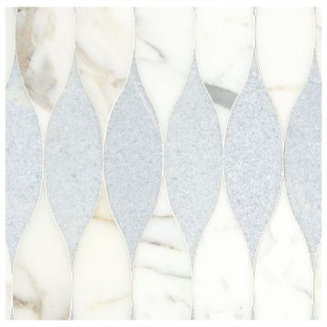 Acurve Grand Vibe Module A | Celeste Blue - Calacatta Gold - Honed | Acurve Waterjet Tile Series Acurve Grand Vibe Module A | Celeste Blue - Calacatta Gold - Honed | Acurve Waterjet Tile Series