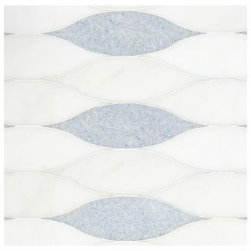 Acurve Grand Vibe Module B | Celeste Blue - Asian Carrara Ultra Premium - Honed | Acurve Waterjet Tiles Series Acurve Grand Vibe Module B | Celeste Blue - Asian Carrara Ultra Premium - Honed | Acurve Waterjet Tiles Series