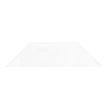 A single tile of the Part Deco Modique Solid in honed Bianco Dolomiti marble. A single tile of the Part Deco Modique Solid in honed Bianco Dolomiti marble.
