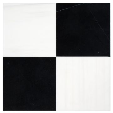 pART Deco Square Solid Checkered Dolomiti / Nero Module | Bianco Dolomiti Select - Nero Marquina Select - Honed | pART Deco Series pART Deco Square Solid Checkered Dolomiti / Nero Module | Bianco Dolomiti Select - Nero Marquina Select - Honed | pART Deco Series