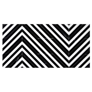 pART Deco Modique Obsidian Chevron | Thassos Select - Nero Marquina Select - Polished | pART Deco Series pART Deco Modique Obsidian Chevron | Thassos Select - Nero Marquina Select - Polished | pART Deco Series