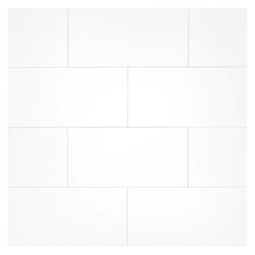 A field of the Super Flat 3" x 6" subway tile in the Super White A field of the Super Flat 3" x 6" subway tile in the Super White