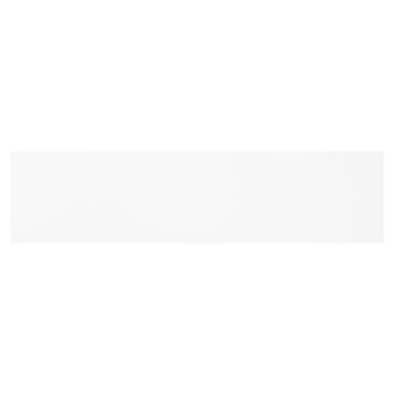 A single tile of the Super Flat 6" x 24" large format tile in the Super White A single tile of the Super Flat 6" x 24" large format tile in the Super White