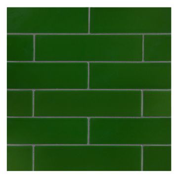 The Truetones Ceramic 2" x 8" subway tile in Lauren Green crackle. The Truetones Ceramic 2" x 8" subway tile in Lauren Green crackle.
