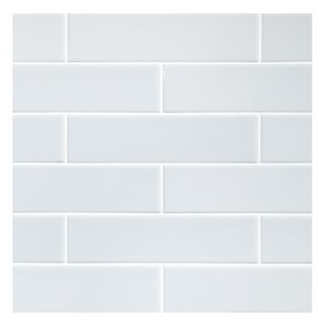 The Truetones ceramic 2" x 8" subway tile in Hint of Grey Gloss.