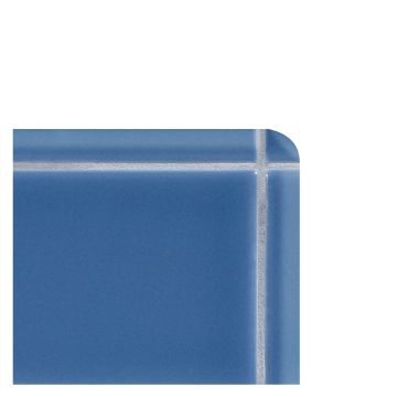 The Truetones ceramic quarter round corner piece in Astor Blue Gloss.