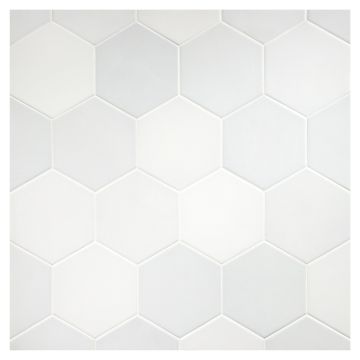 Truetones® Matte Porcelain 5.5" Hexagon | 16 Shades of White - Matte | Truetones® Fine Ceramics