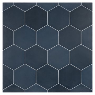 Truetones® Matte Porcelain 5.5" Hexagon | 16 Shades of Twilight Blue - Matte| Truetones® Fine Ceramics