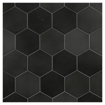 Truetones® Matte Porcelain 5.5" Hexagon | 16 Shades of Black - Matte| Truetones® Fine Ceramics