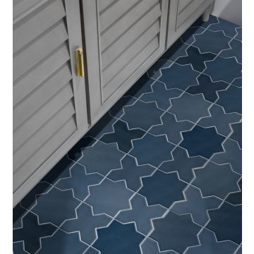 Truetones® Matte Porcelain Crossing Star Tile | 16 Shades of Twilight Blue - Matte| Truetones® Fine Ceramics Truetones® Matte Porcelain Crossing Star Tile | 16 Shades of Twilight Blue - Matte| Truetones® Fine Ceramics
