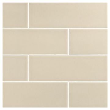 Field Tile 3" x 9" | Taupeige - Gloss | Cezanne Ceramics Collection