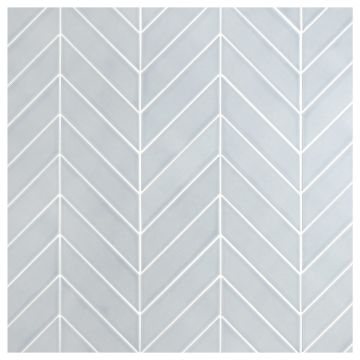 Chevron 2" x 8" Mosaic | Bennington Blue - Gloss | Cezanne Ceramics Collection