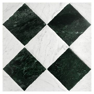 Checkerboard Module 8" x 8" | Italian Carrara - Florence Green - Historique | Chateau Lyon Collection Checkerboard Module 8" x 8" | Italian Carrara - Florence Green - Historique | Chateau Lyon Collection