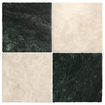 Checkerboard Module 8" x 8" | Barley Beige - Florence Green - Historique | Chateau Lyon Collection Checkerboard Module 8" x 8" | Barley Beige - Florence Green - Historique | Chateau Lyon Collection