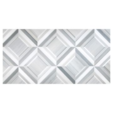 Regal Square - Rotated | Bianco Dolomiti Select - Sterling Blue Light Select - Sterling Blue Dark Select - Honed | Pietra Visivo Collection Regal Square - Rotated | Bianco Dolomiti Select - Sterling Blue Light Select - Sterling Blue Dark Select - Honed | Pietra Visivo Collection