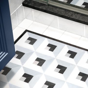 Fordham Focal - Consistent | Thassos Select - Morning Blue - Blue De Savoi - Basalto - Honed & Polished | Pietra Visivo Collection Fordham Focal - Consistent | Thassos Select - Morning Blue - Blue De Savoi - Basalto - Honed & Polished | Pietra Visivo Collection