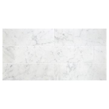 Field Tile 4" X 18" | Italian Carrara Ultra Premium - Honed | Stone Tile Collection Field Tile 4" X 18" | Italian Carrara Ultra Premium - Honed | Stone Tile Collection
