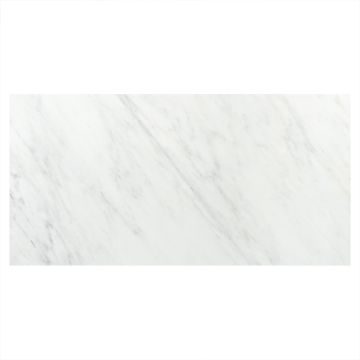 A single 18" x 36" tile in Asian Carrara Ultra Premium honed marble. A single 18" x 36" tile in Asian Carrara Ultra Premium honed marble.