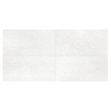 Field Tile 6" x 12" | Bianco Dolomiti Select with White - Honed | Gentle Blossom Tile Collection
