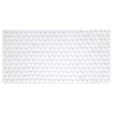 A field of the mini bubbles mosaic from the Bijoux Glass collection, seen in white with a gloss finish.
