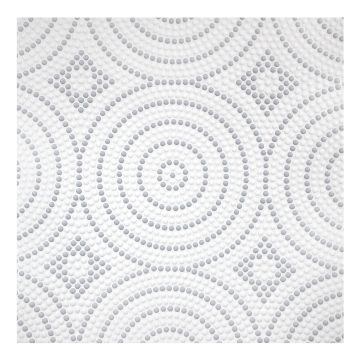Riviera | White - Grigio - Gloss | Bijoux Glass Mosaic Collection