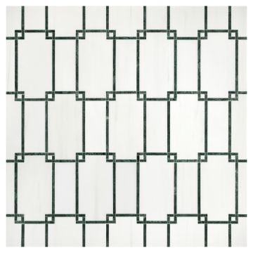 Geometric | Bianco Dolomiti Select - Dutchess Green - Honed | Specialty Mosaics Collection Geometric | Bianco Dolomiti Select - Dutchess Green - Honed | Specialty Mosaics Collection