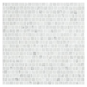 A field of the 1/2" Handclipped mosaic in Italian Carrara Light Select honed marble. A field of the 1/2" Handclipped mosaic in Italian Carrara Light Select honed marble.