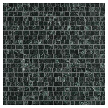 A field of the 1/2" Handclipped mosaic in Florence Green honed marble. A field of the 1/2" Handclipped mosaic in Florence Green honed marble.