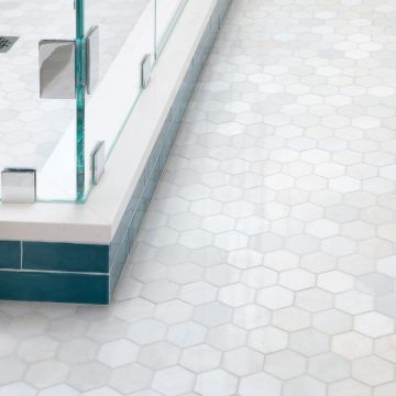 Hexagon 2-1/4" | Morning Blue - Polished | Classic Mosaics Collection Hexagon 2-1/4" | Morning Blue - Polished | Classic Mosaics Collection