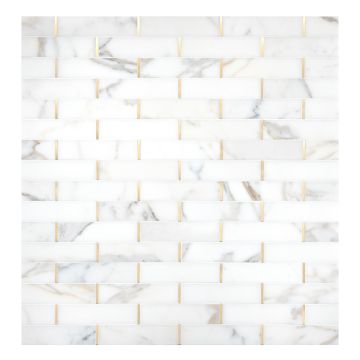 A Touch of Brass | Calacatta Gold - Matte Brass - Polished | Specialty Mosaics Collection A Touch of Brass | Calacatta Gold - Matte Brass - Polished | Specialty Mosaics Collection