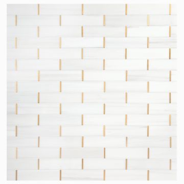 A Touch of Brass | Bianco Dolomiti Select - Matte Brass - Polished | Specialty Mosaics Collection A Touch of Brass | Bianco Dolomiti Select - Matte Brass - Polished | Specialty Mosaics Collection