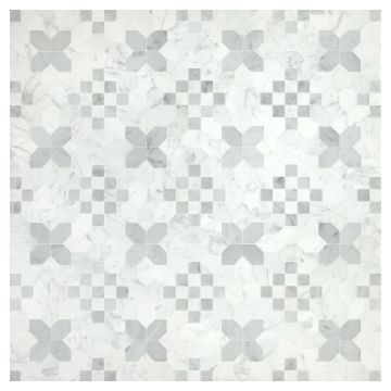 Lucid | Italian Carrara Light Select - Italian Carrara Dark Select - Honed | Specialty Mosaics Collection