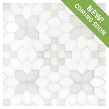 Lucid | Thassos Select - Sivec White - Honed & Polished | Specialty Mosaics Collection