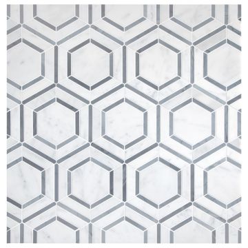 Royal New Duchy | Italian Carrara - Bardiglio - Polished | Specialty Mosaics Collection Royal New Duchy | Italian Carrara - Bardiglio - Polished | Specialty Mosaics Collection