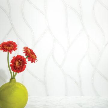 Vines | Thassos Select - Mother of Pearl White - Polished | Specialty Mosaics Collection Vines | Thassos Select - Mother of Pearl White - Polished | Specialty Mosaics Collection