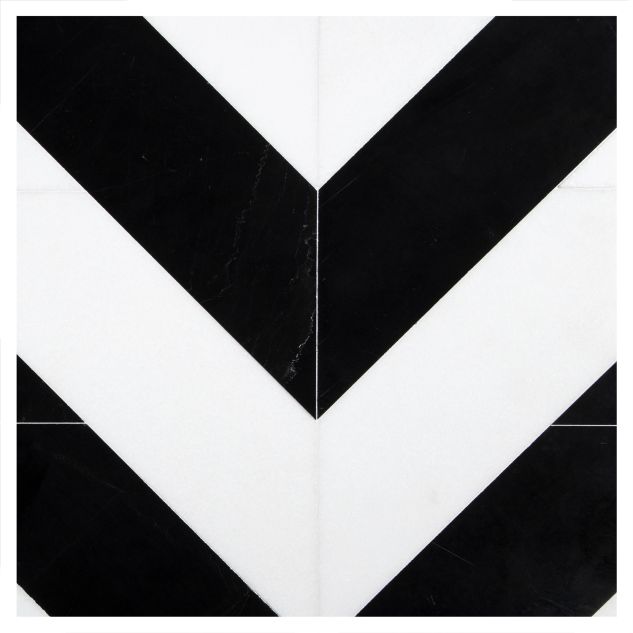 A field of the part deco solid chevron pattern
